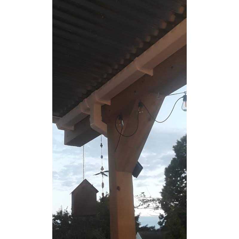 Amerimax 5 in. Contemporary White Vinyl Gutter 10 ft - Cheap Fitting