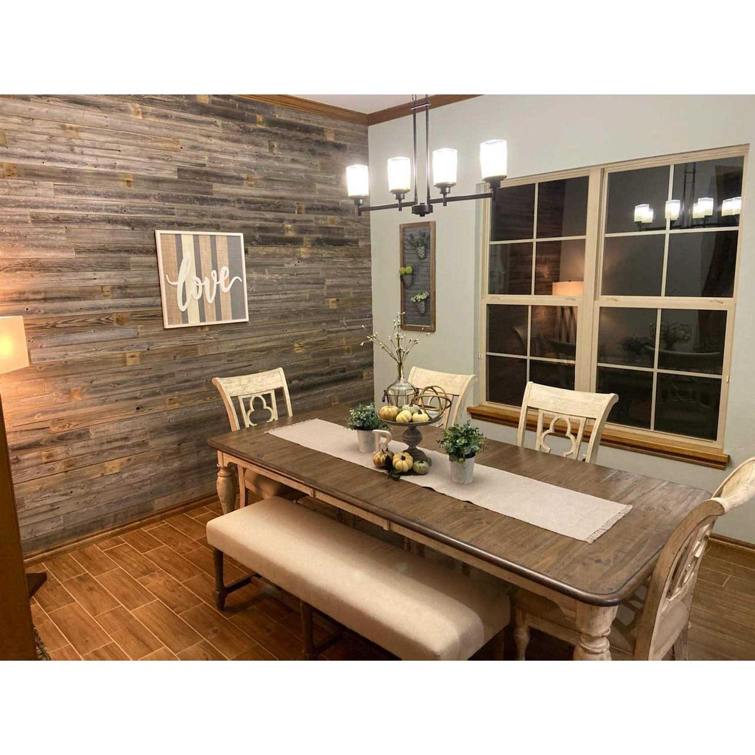 Rockin’ Wood Nail Up Application Reclaimed Barn Wood Wall Accent Paneling - Cheap Fitting