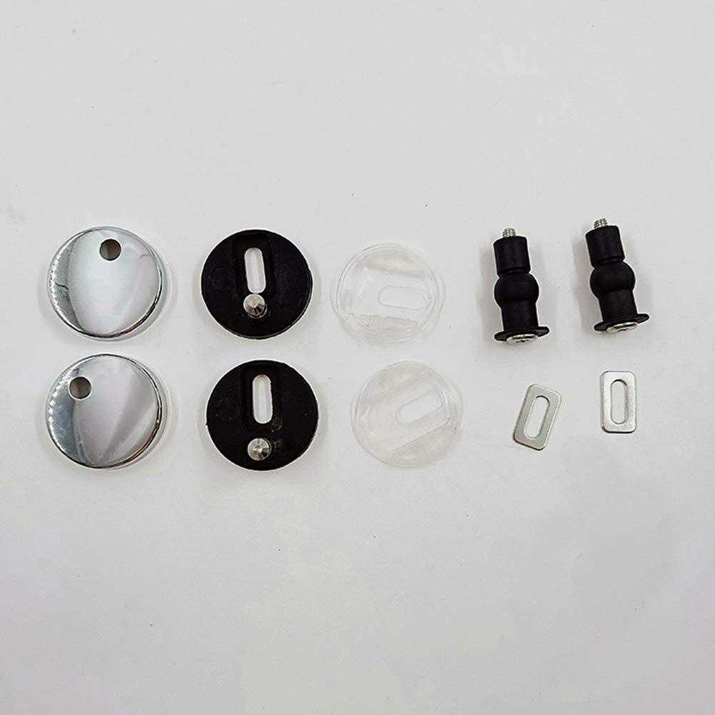 Upgraded 2 Full Set Toilet Seat Hinge Fixings Top Fix Nuts Screws Quick Release - Cheap Fitting