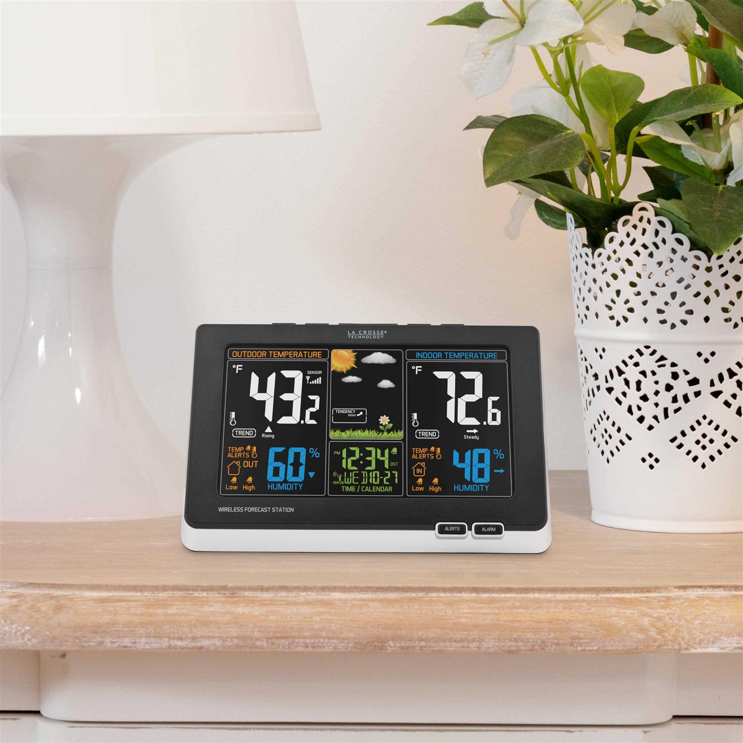 La Crosse Technology 308-1414b Wireless Atomic Digital Color Forecast Station with Alerts - Cheap Fitting