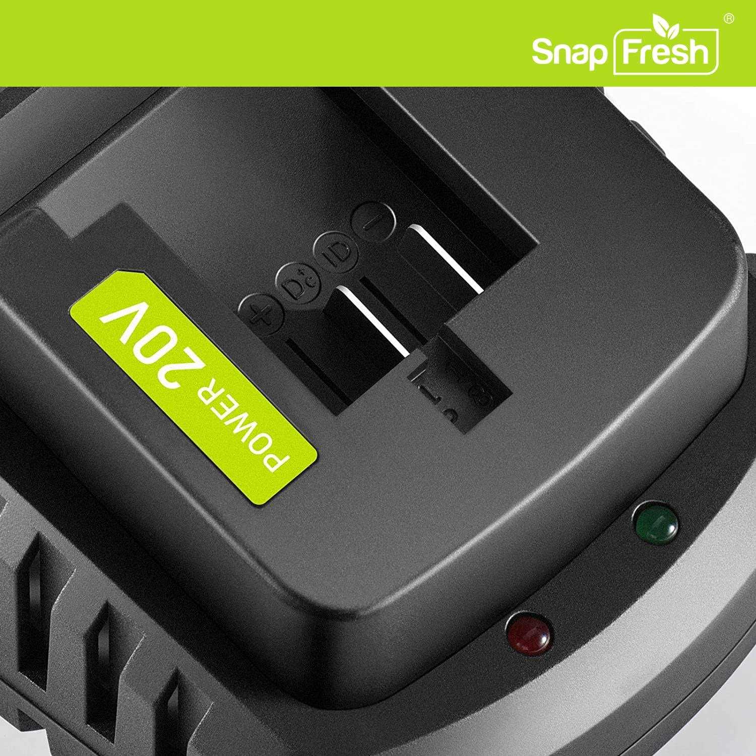 SnapFresh 20v Battery Charger 1 Hour Fast Charge - Cheap Fitting