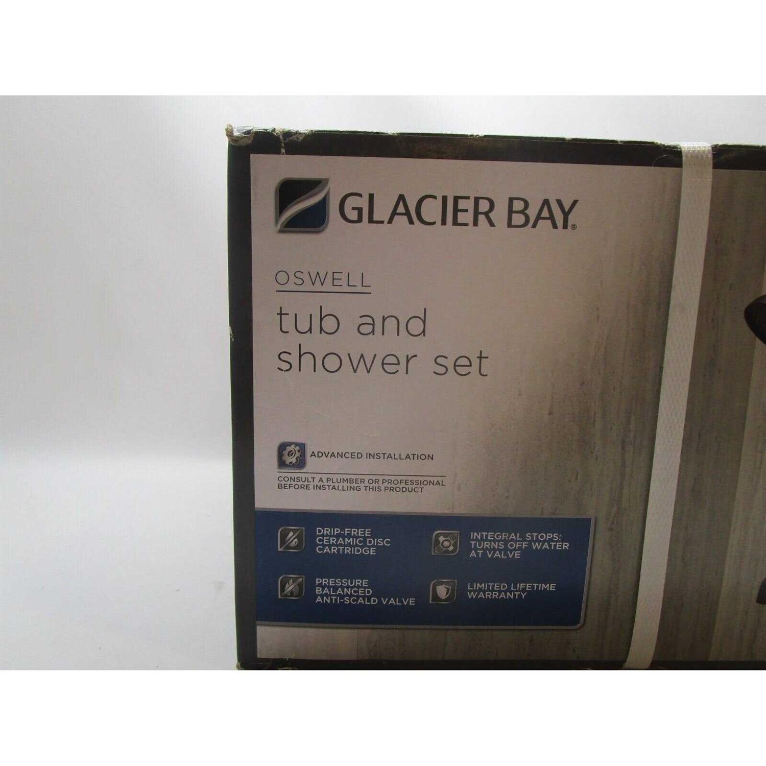 Glacier Bay Oswell Single-Handle 1-Spray Tub and Shower Faucet in Matte Black - Cheap Fitting