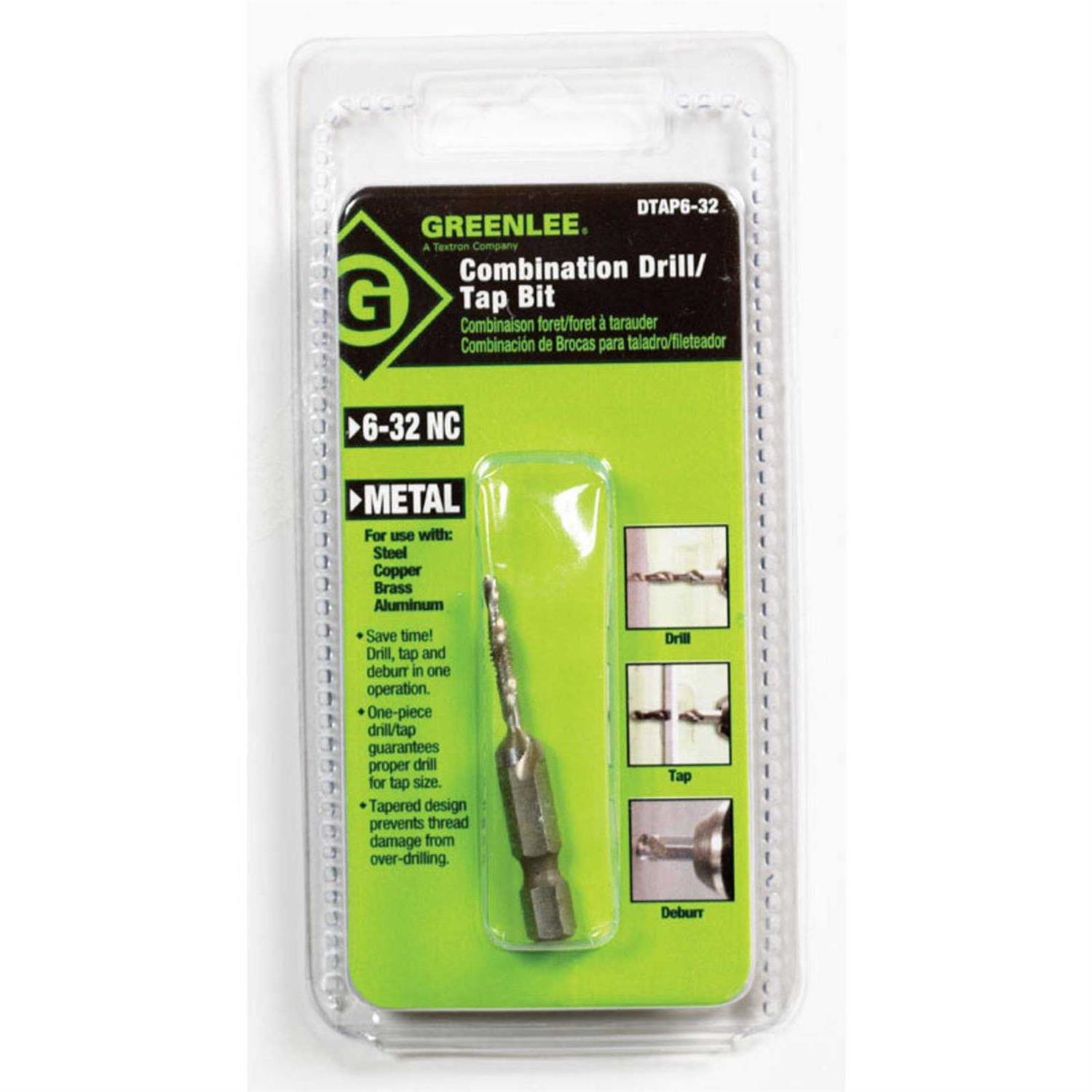 Greenlee DTAP6-32 Drill/Tap Bit - Cheap Fitting