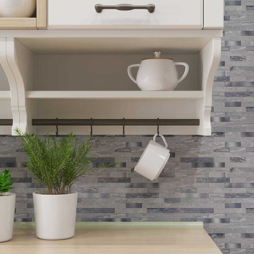 11.5 x 11.7 Metal Peel & Stick Mosaic Tile Avant Decor - Cheap Fitting