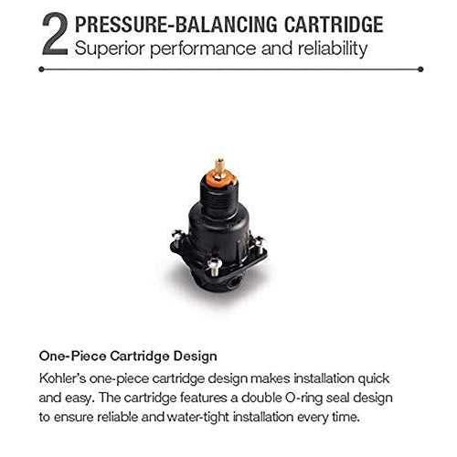 Kohler K-8304-KS-NA Rite-Temp Pressure-Balancing Valve Body and Cartridge Kit with Service Stops - Cheap Fitting