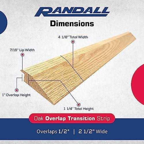 Randall Oak 1 Overlap Edge Floor Transition 4 1/8 Wide - Cheap Fitting
