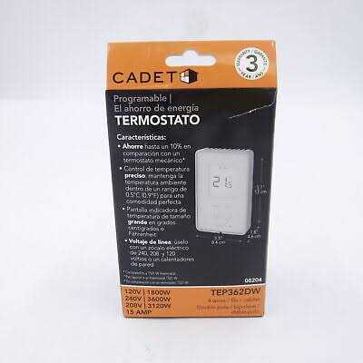 Cadet 3600-Watt Programmable Electronic Thermostat Double Pole TEP362DW - Cheap Fitting