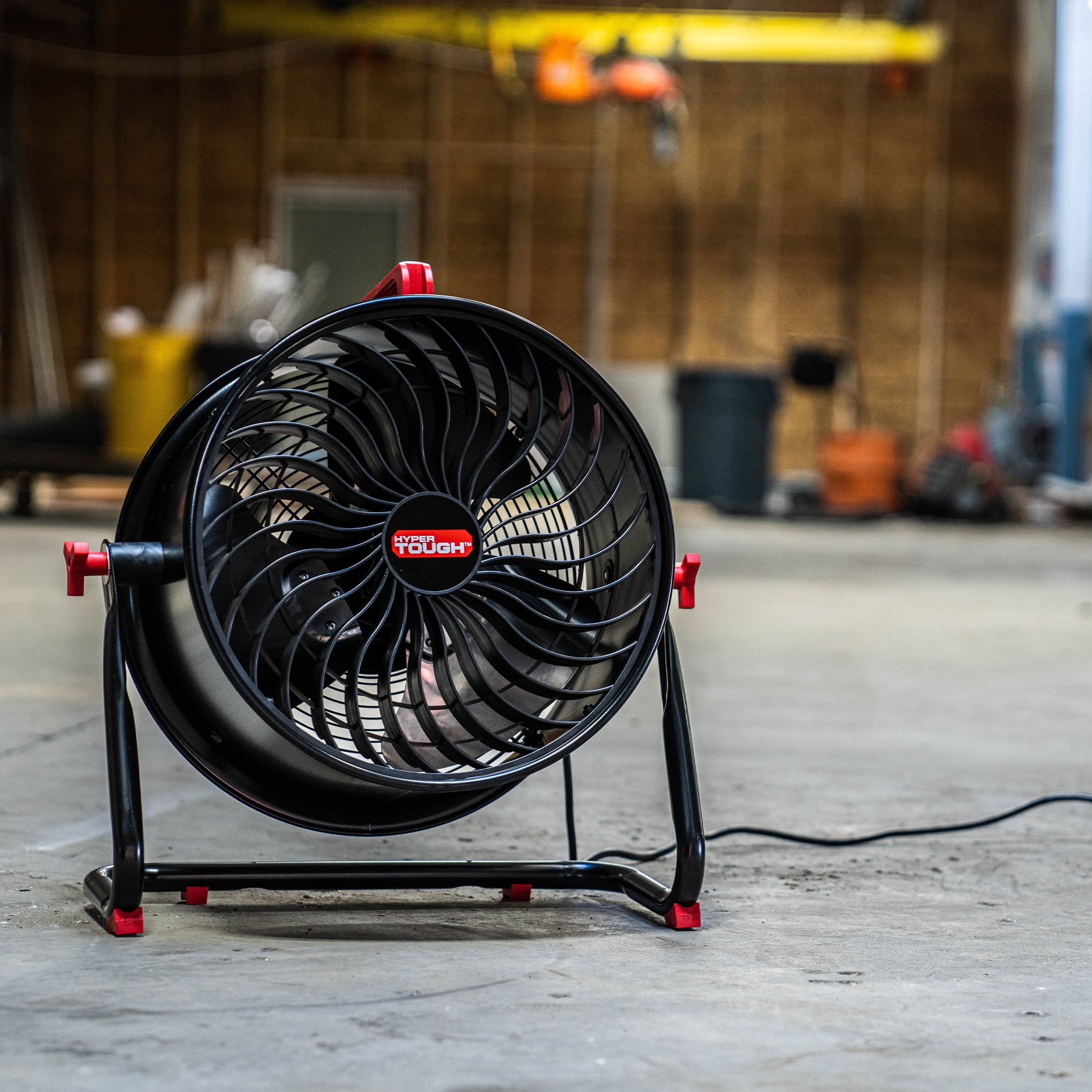 Hyper Tough New Black & Red 16 inch 2-Speed Turbo Drum Fan - Cheap Fitting