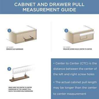 Brainerd Casual Square Center to Center Satin Nickel Rectangular Bar Drawer Pulls - Cheap Fitting