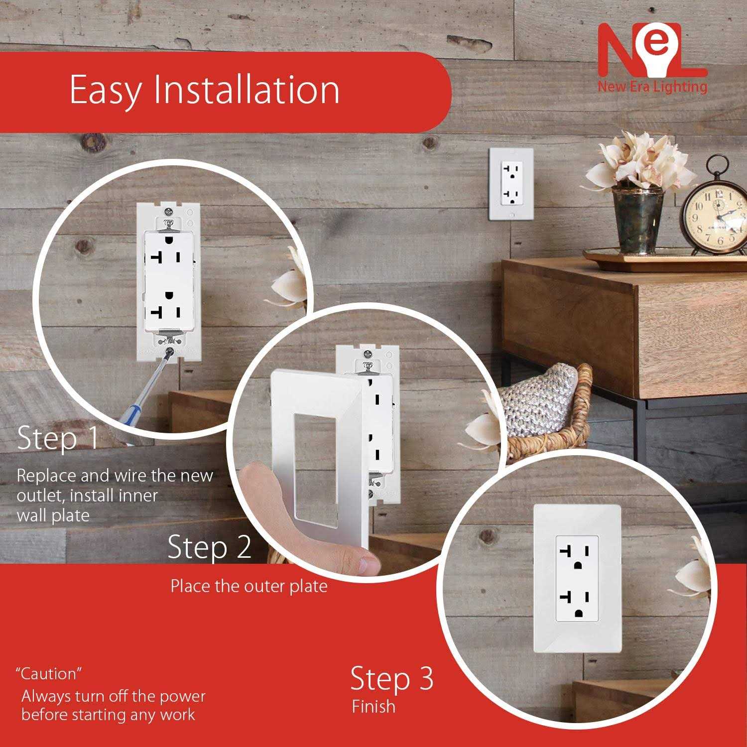 20A Tamper Resistant 125 Volt Child-Proof Outlets - Cheap Fitting