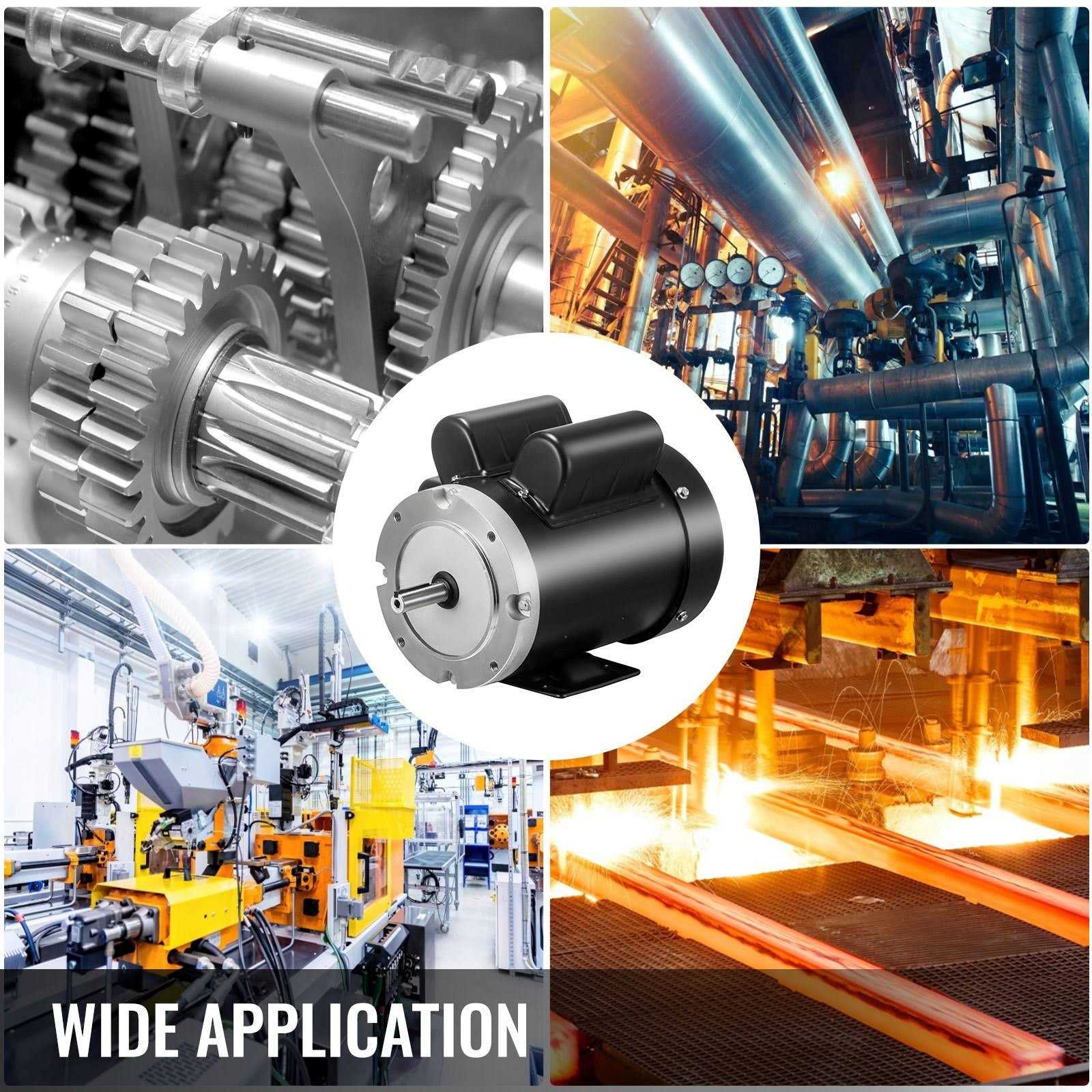 VEVOR 1.5hp Electric Motor 3450rpm Reversible Single Phase 56C Frame Air Compressor Motor 5/8 Shaft Diameter Electric Compressor Motor DJS121556C0000001V6 - Cheap Fitting