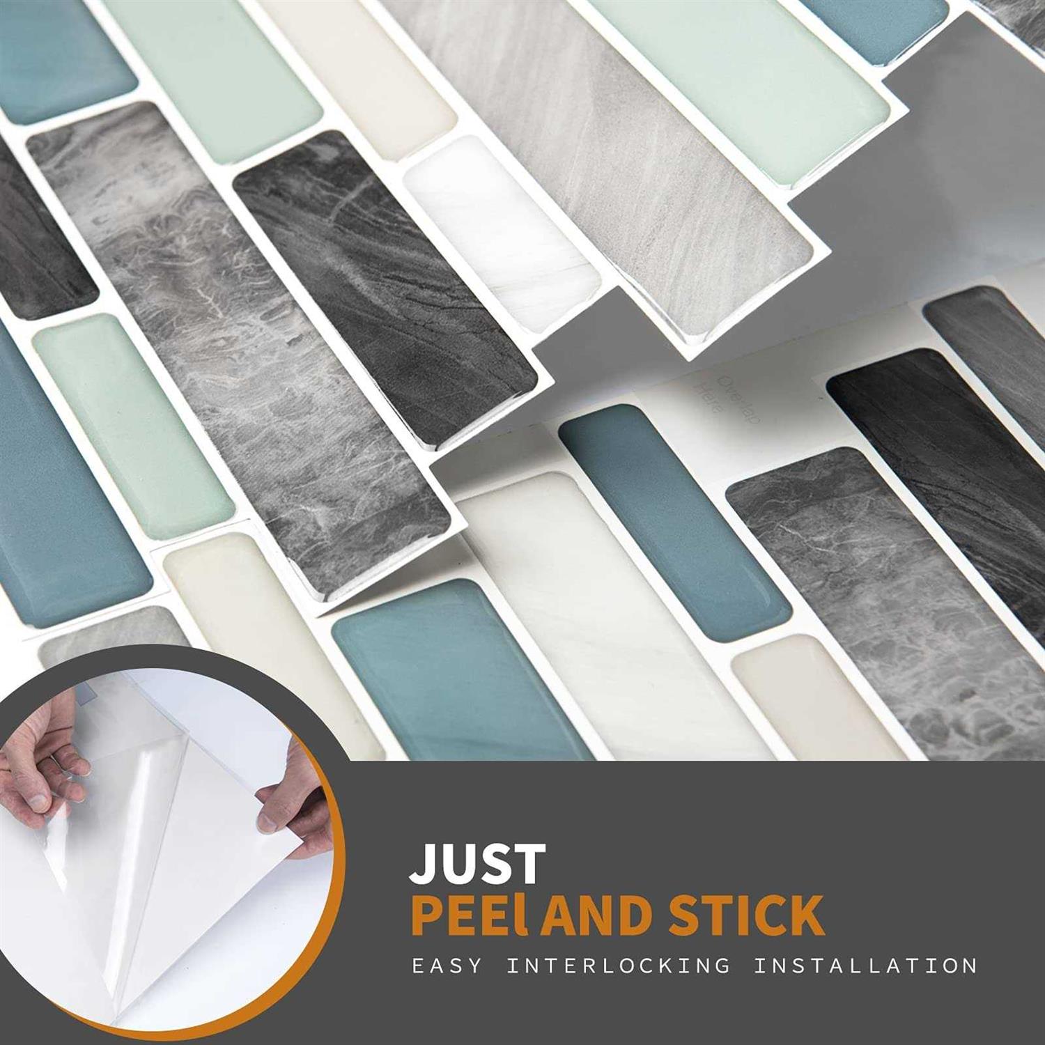 WOWSTAR 10-Sheet Peel and Stick Backsplash Tiles - Cheap Fitting