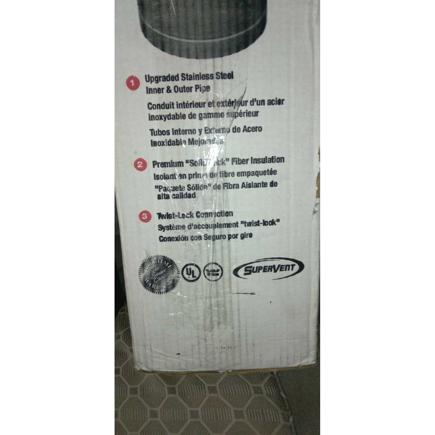 NEW! SuperVent Selkirk Stainless Double Wall Chimney Pipe JSC6SA3 36×6 - Cheap Fitting