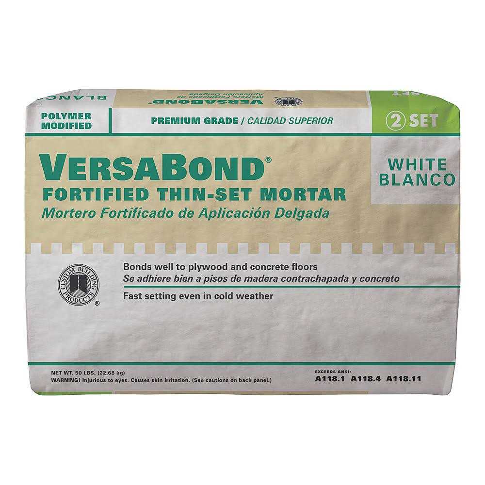 Custom Building Products VersaBond White Thin-Set Mortar 50 lb - Cheap Fitting
