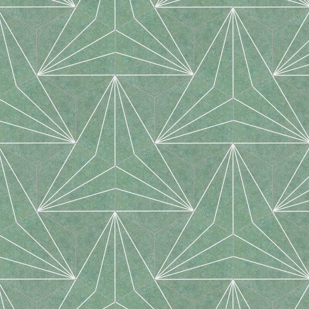 Merola Tile Aster Hex Verde 8-5/8 in. x 9-7/8 in. Porcelain Floor and Wall Tile - Cheap Fitting