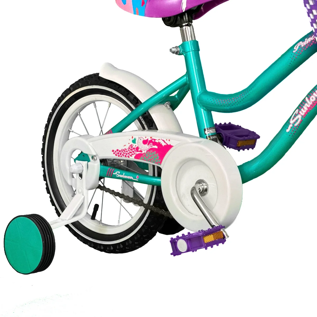 SUNLOVERR Mystic Purple Girls Bike for Toddlers and Kids Ages 3-5 Years Old, 12 Inch Kids Bike with Training Wheels & Basket, Boy Bicycle with Handbrake. - Cheap Fitting