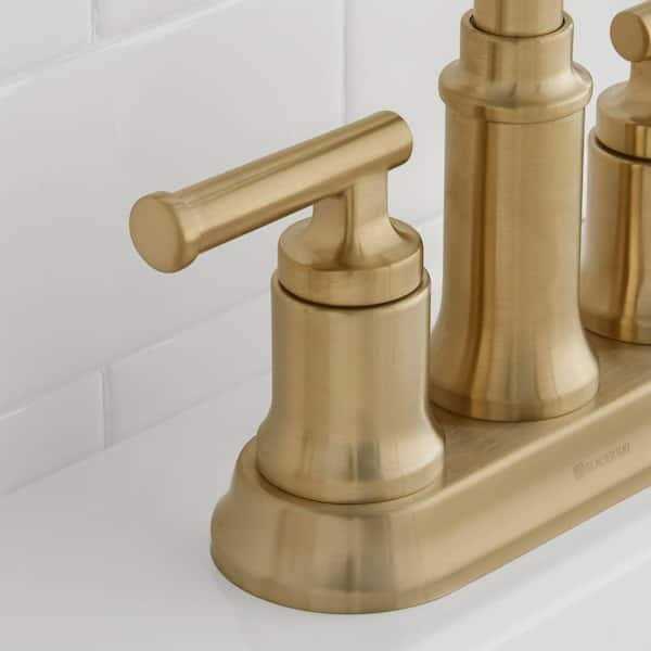 Glacier Bay Oswell 8 in. Widespread Double Handle High-Arc Bathroom Faucet - Cheap Fitting