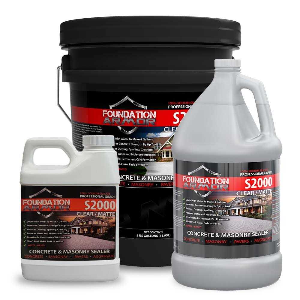 Foundation Armor Concrete Sealer Hardener and Densifier 1 gal. Concentrated Sodium Silicate S2000 - Cheap Fitting