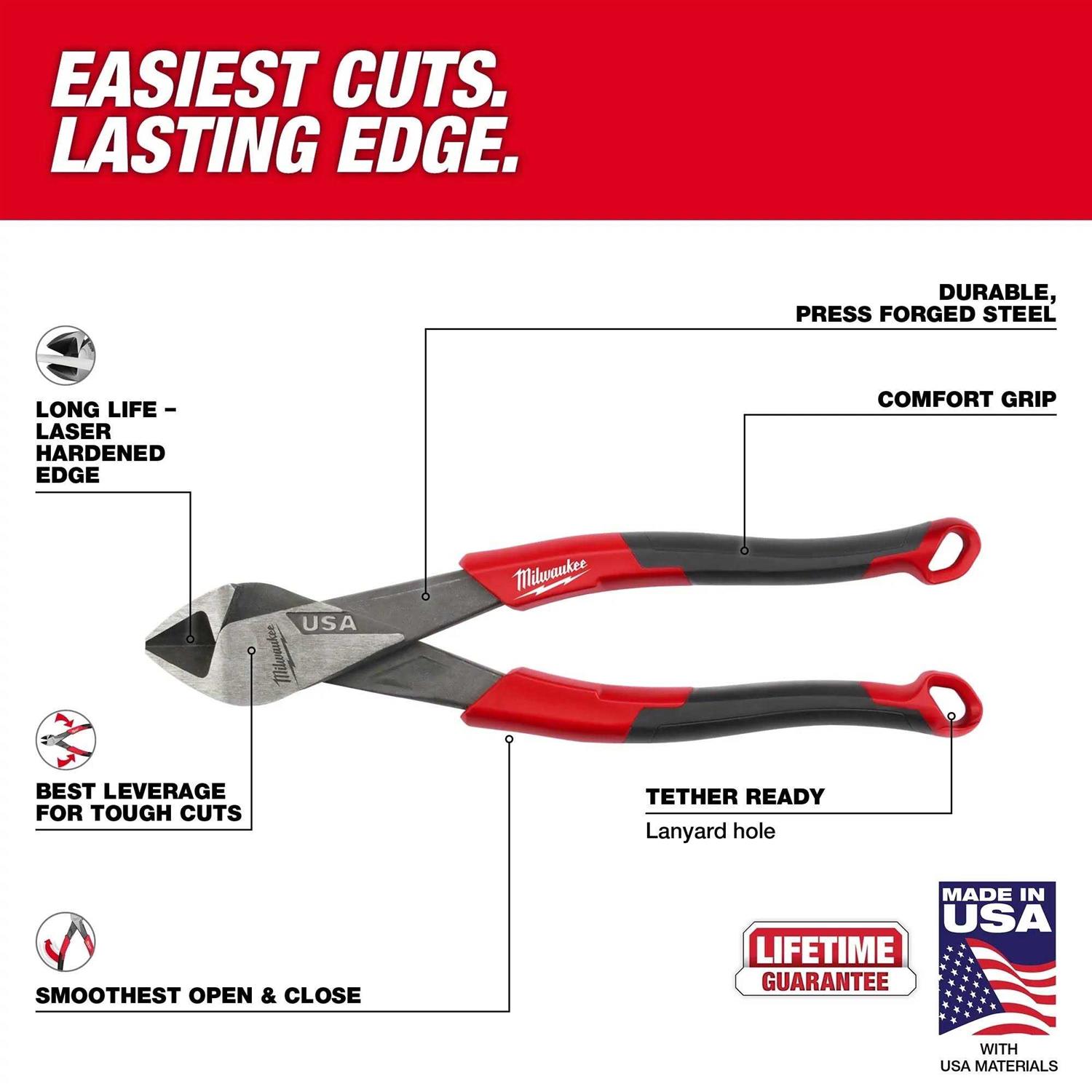 Milwaukee Comfort Grip Diagonal Cutting Pliers MT558 - Cheap Fitting