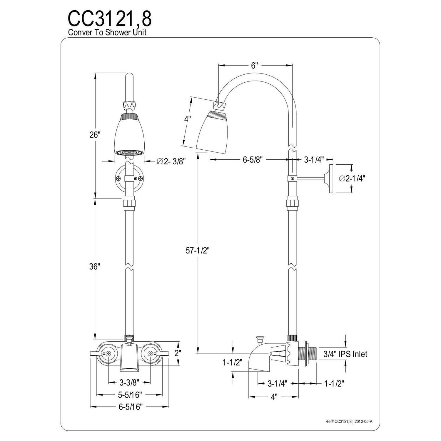 Kingston Brass CC3121 Convert-A-Shower - Cheap Fitting