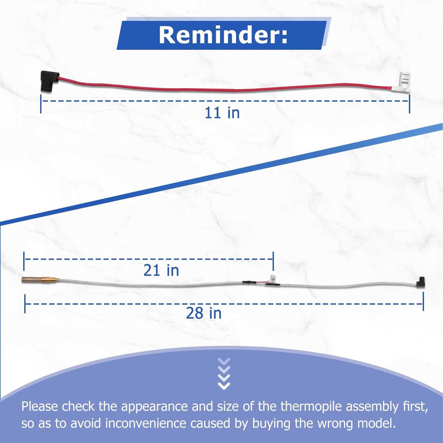 Upgrade 100112328 21 Thermopile Assembly for Gas Water Heater - Cheap Fitting