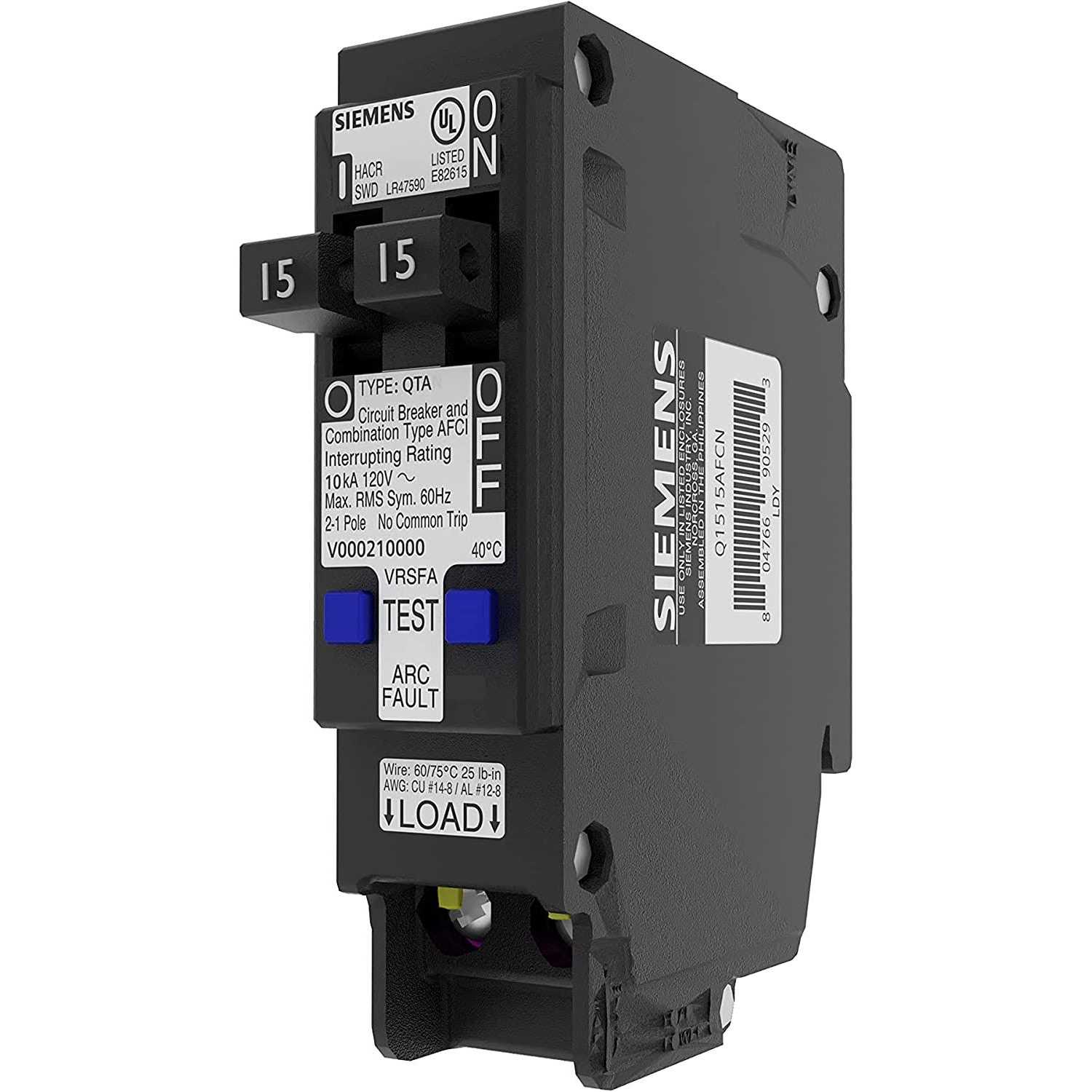 Siemens Q2020AFC 20A 120V 1-Pole Tandem CAFCI Type QTA Circuit Breaker - Cheap Fitting