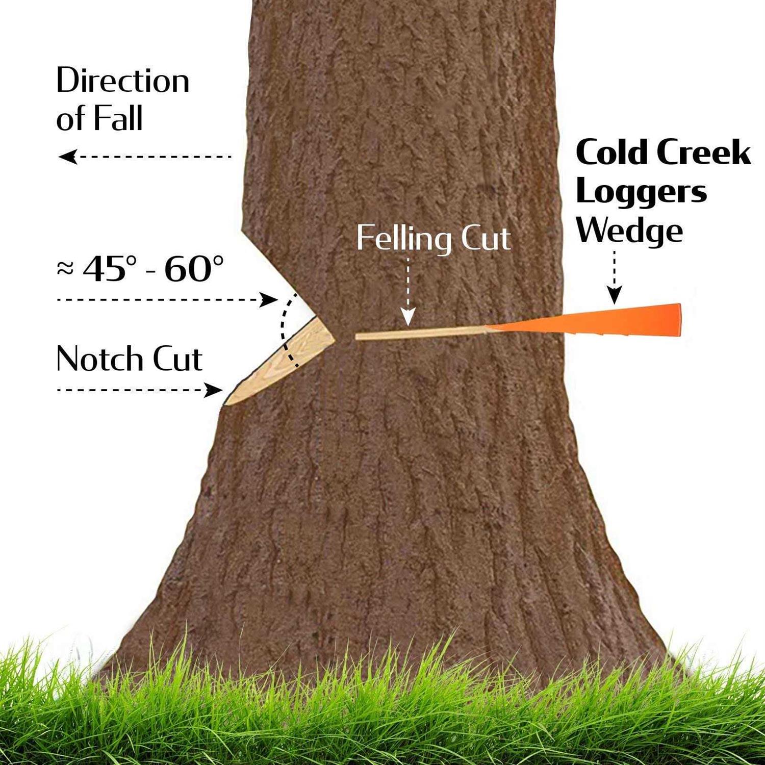 Cold Creek Loggers Made in The Usa! 5.5 Orange Spiked Tree Wedges for Tree Cutting Falling - Cheap Fitting