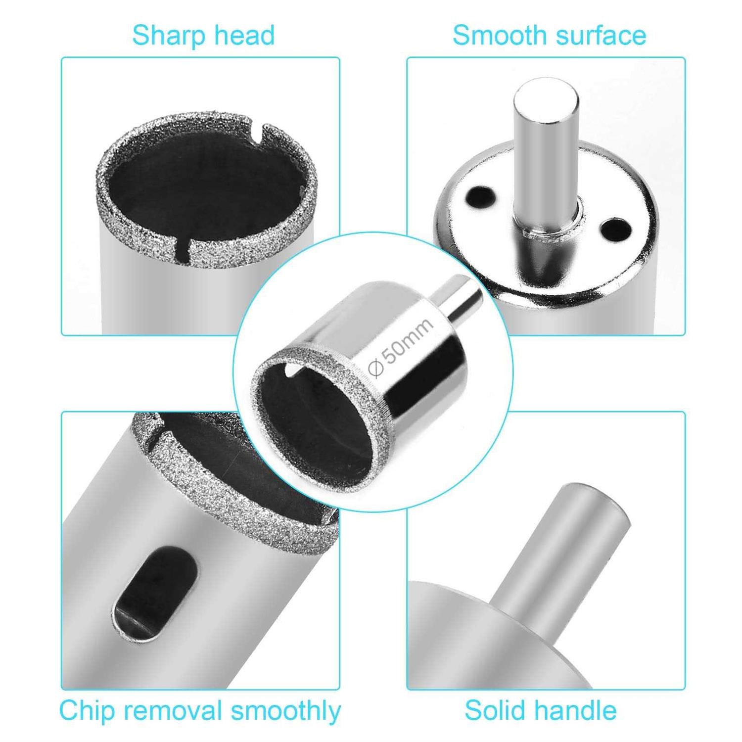 Diamond Hole Saw Drill Bits Set Kit for Ceramic Premium Glass Drill Bit for Bottles,Pots - Cheap Fitting