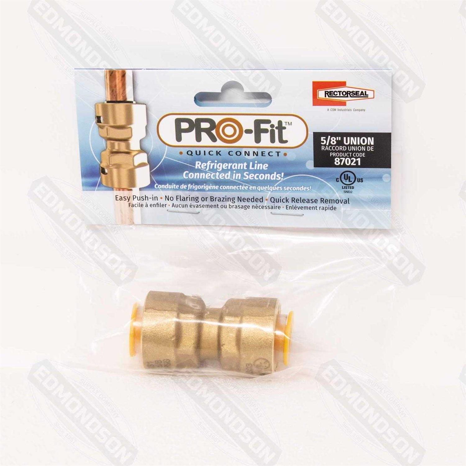 Rectorseal 87021 PRO-Fit 5/8 Quick Connect Union - Cheap Fitting