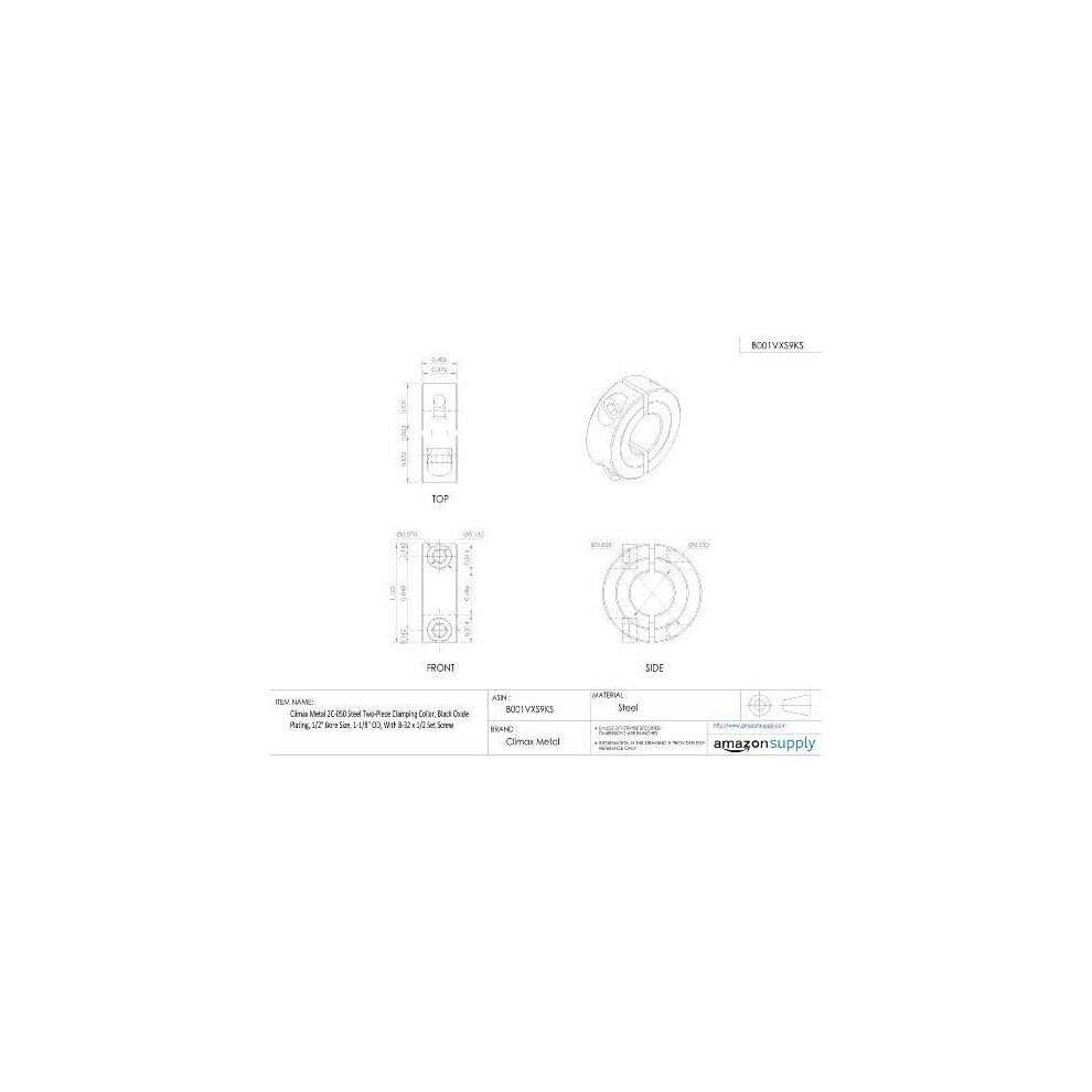 Climax Metal Products 2C-050 Shaft Collar - Cheap Fitting