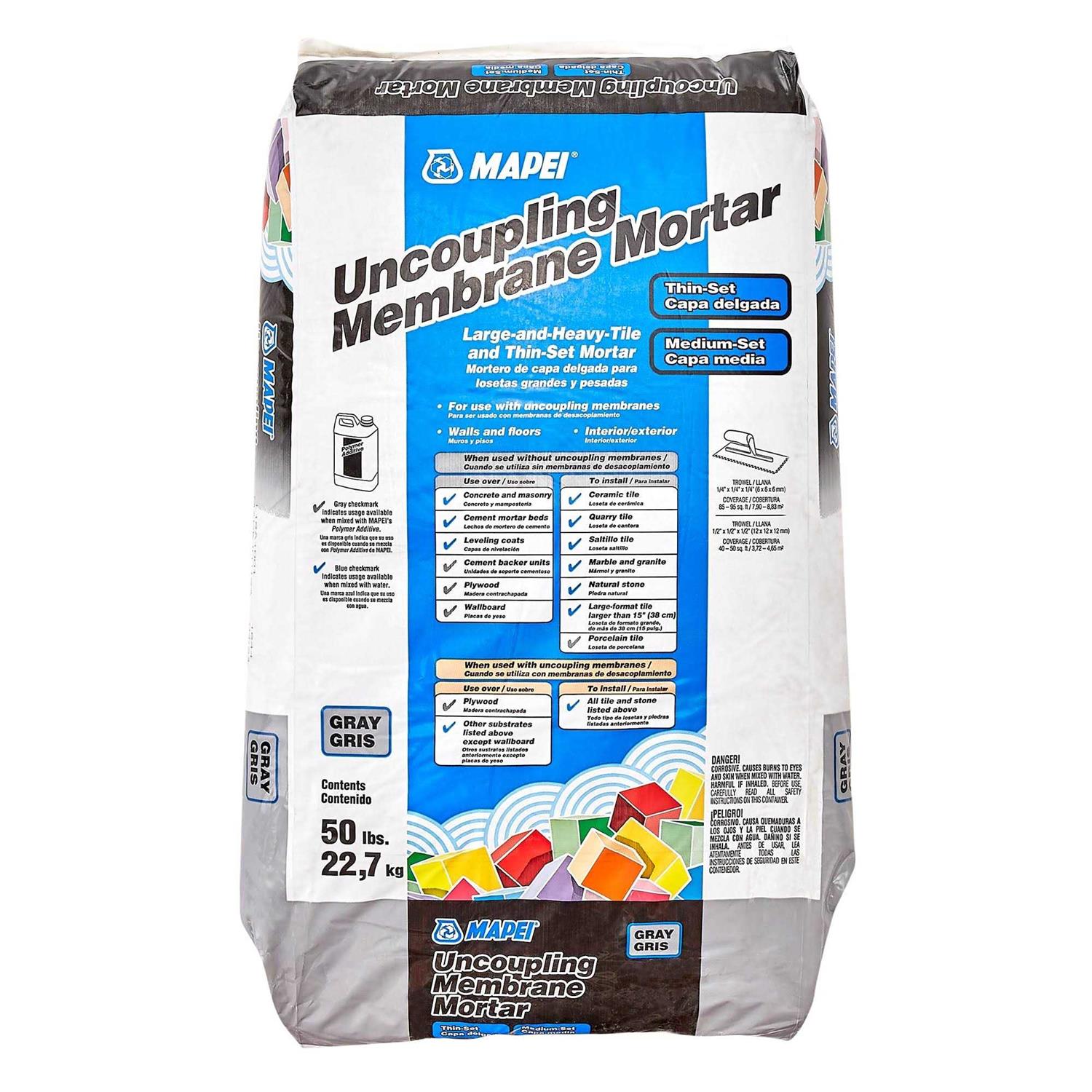 Mapei Uncoupling Membrane Gray Thinset/Medium Bed Tile Mortar 0021723 - Cheap Fitting