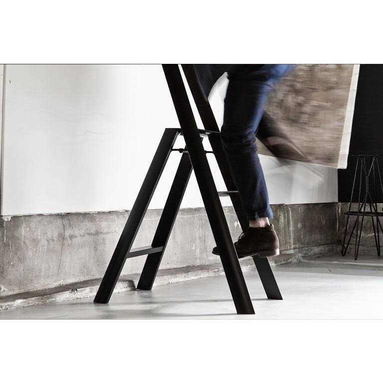 Hasegawa Lucano 3-Step Black Folding Step Ladder - Cheap Fitting