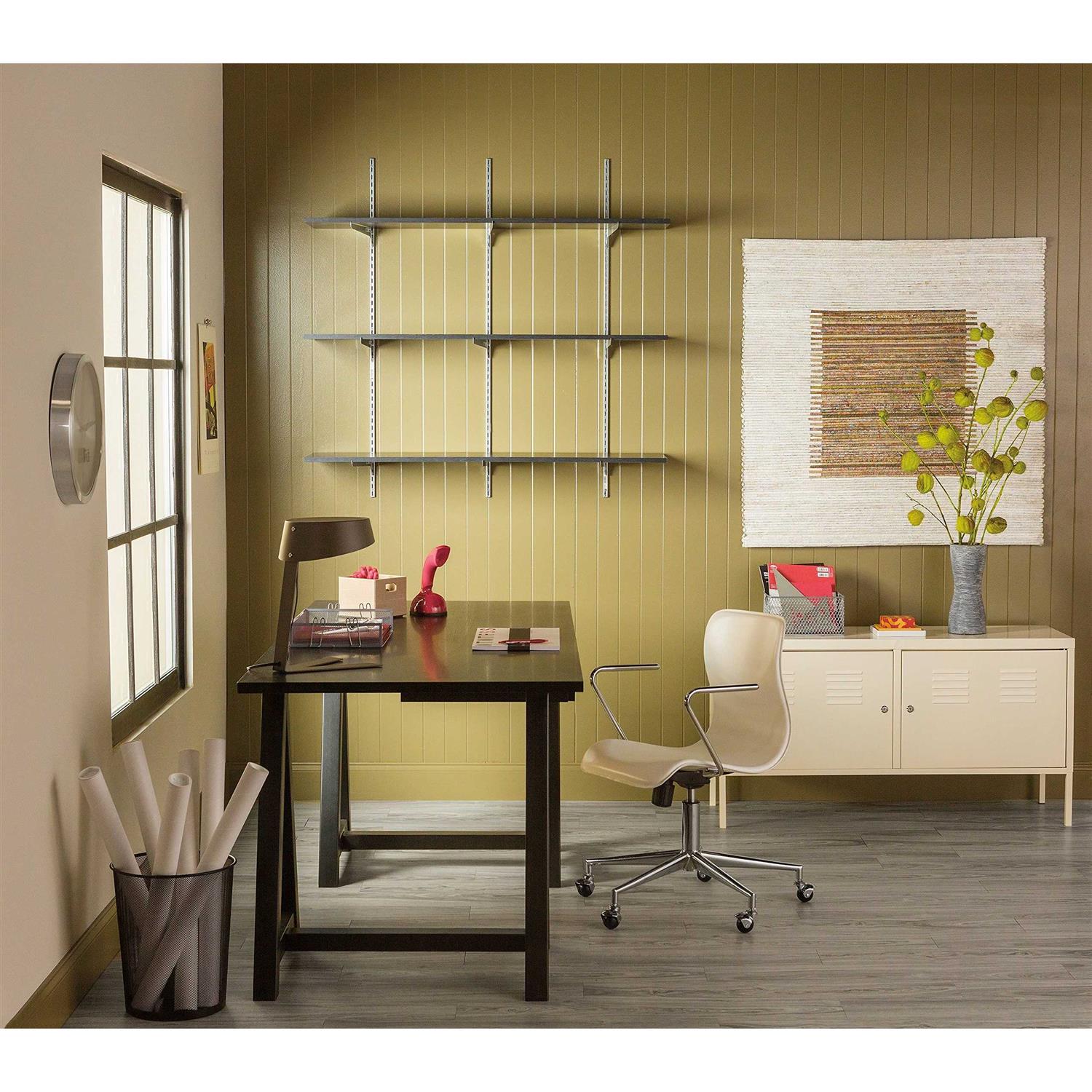 Rubbermaid 12 in. L White Metal Shelving Track Bracket - Cheap Fitting