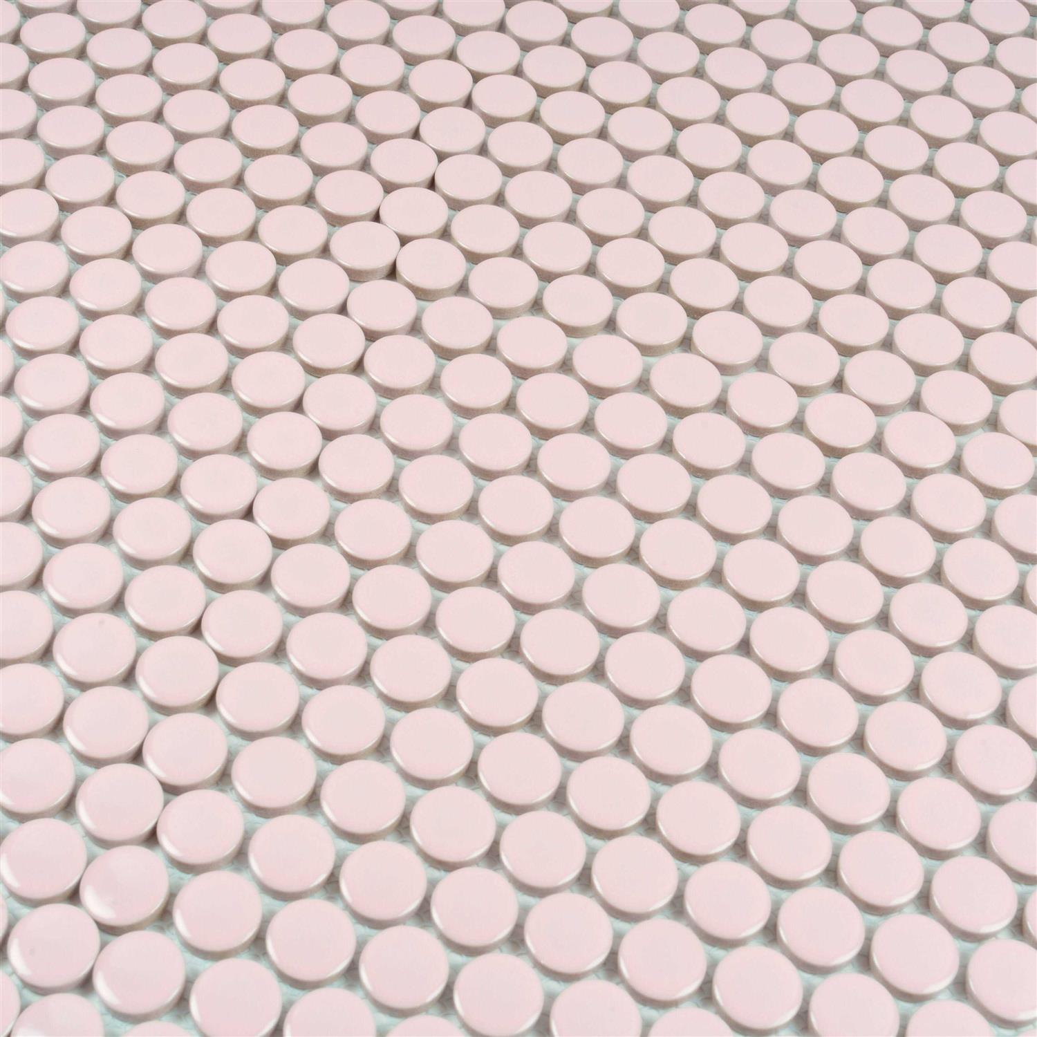 Apollo Tile Cirkel 11.46 in. x 12.4 in. Glossy Porcelain Mosaic Wall and Floor Tile - Cheap Fitting