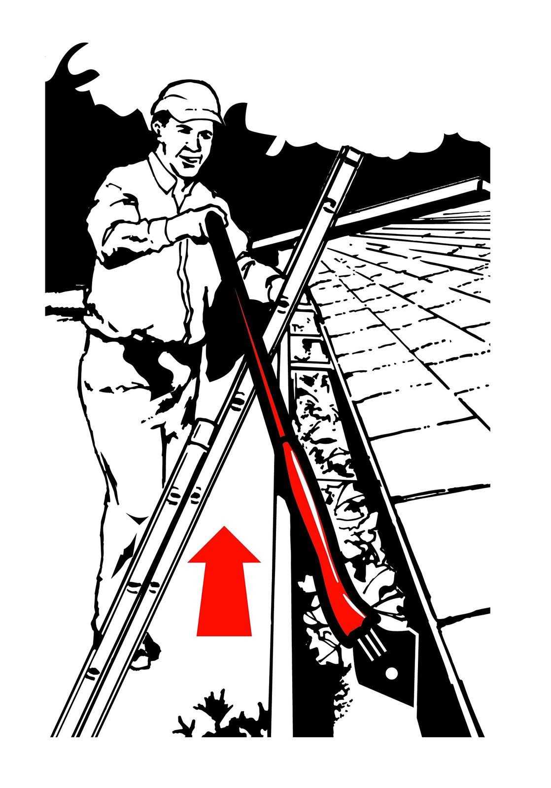 Gutter Getter Red/Black Polypropylene Gutter Cleaning Scraper 17 L - Cheap Fitting