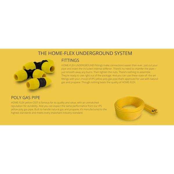 Home-Flex IPS Poly MIP Underground Meter Riser Bent - Cheap Fitting