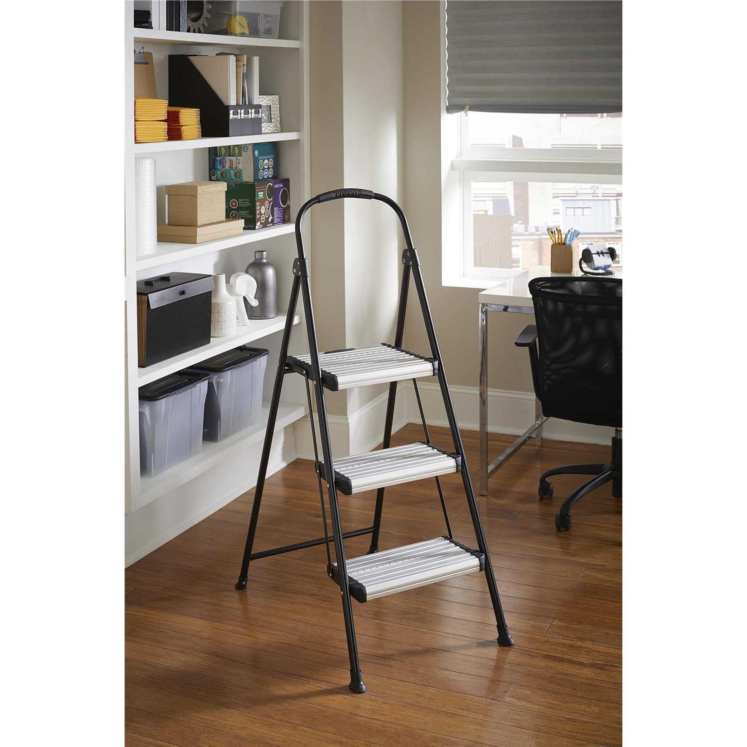 Cosco Three Step Folding Step Stool with Rubber Hand Grip - Cheap Fitting