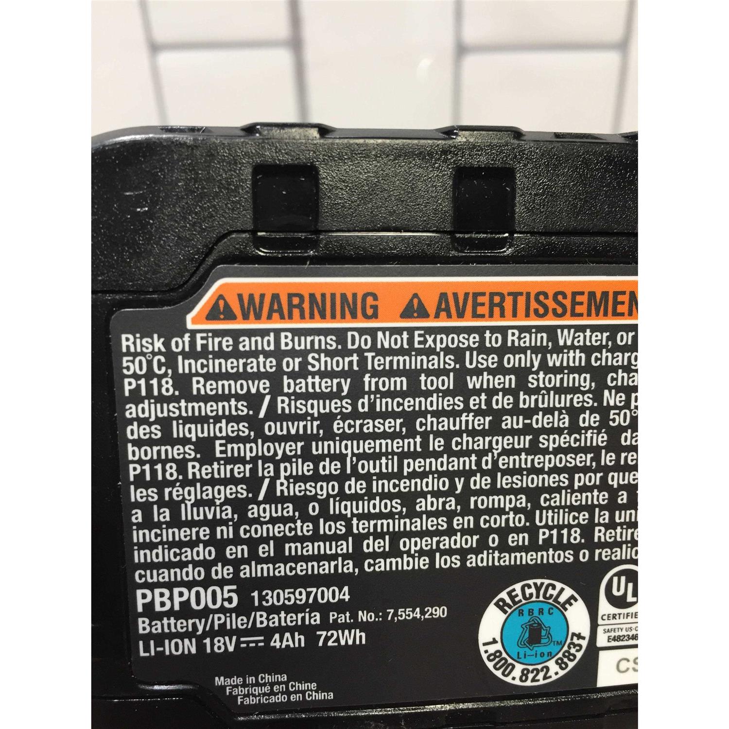 Ryobi PBP005 ONE+ 18V 4.0 Ah Lithium-Ion Battery - Cheap Fitting