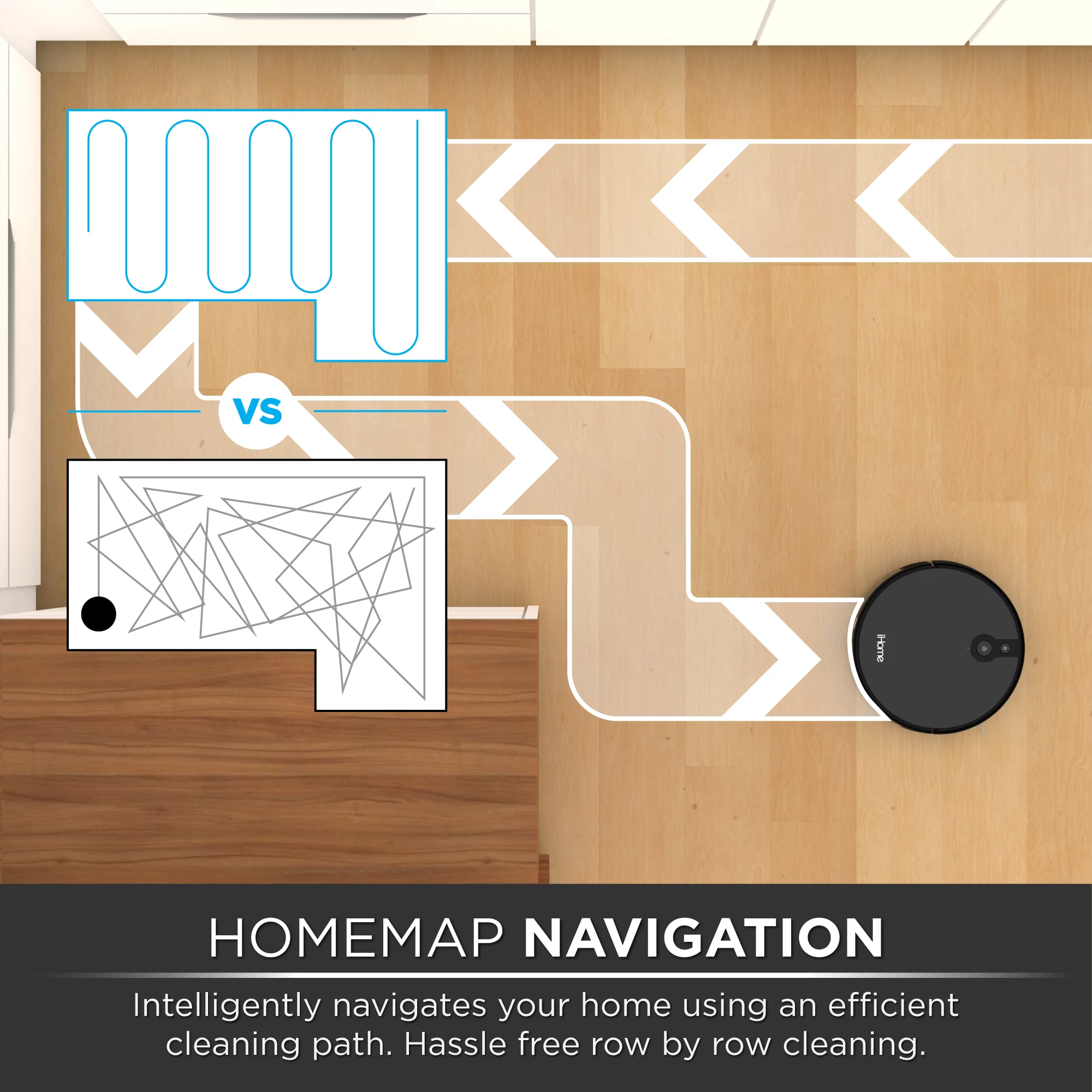 iHome AutoVac Eclipse Robot Vacuum with Mapping Technology, Ultra Strong Suction, 120 Min Runtime - Cheap Fitting