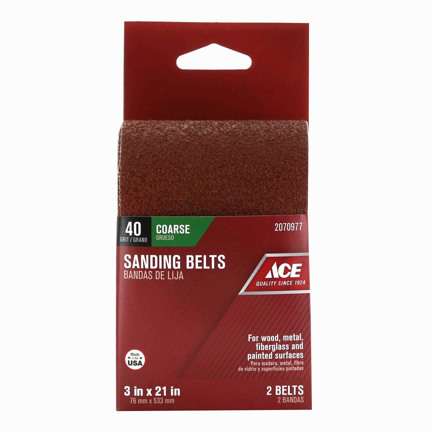 Ace Sanding Belts Extra Coarse 40 Grits - Cheap Fitting