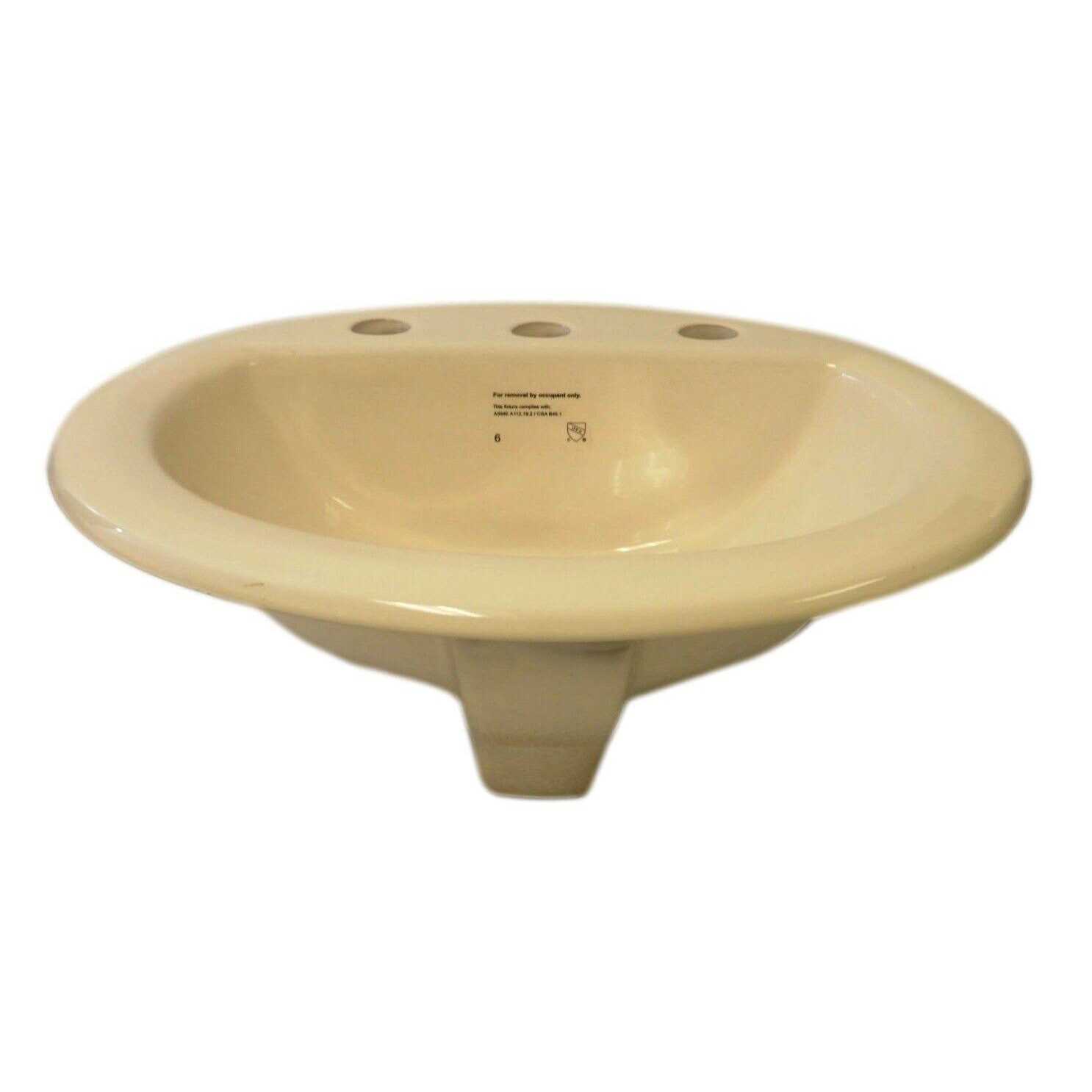 PROFLO PF19168WH Rockaway 19 Oval Vitreous China Drop In Bathroom Sink - Cheap Fitting