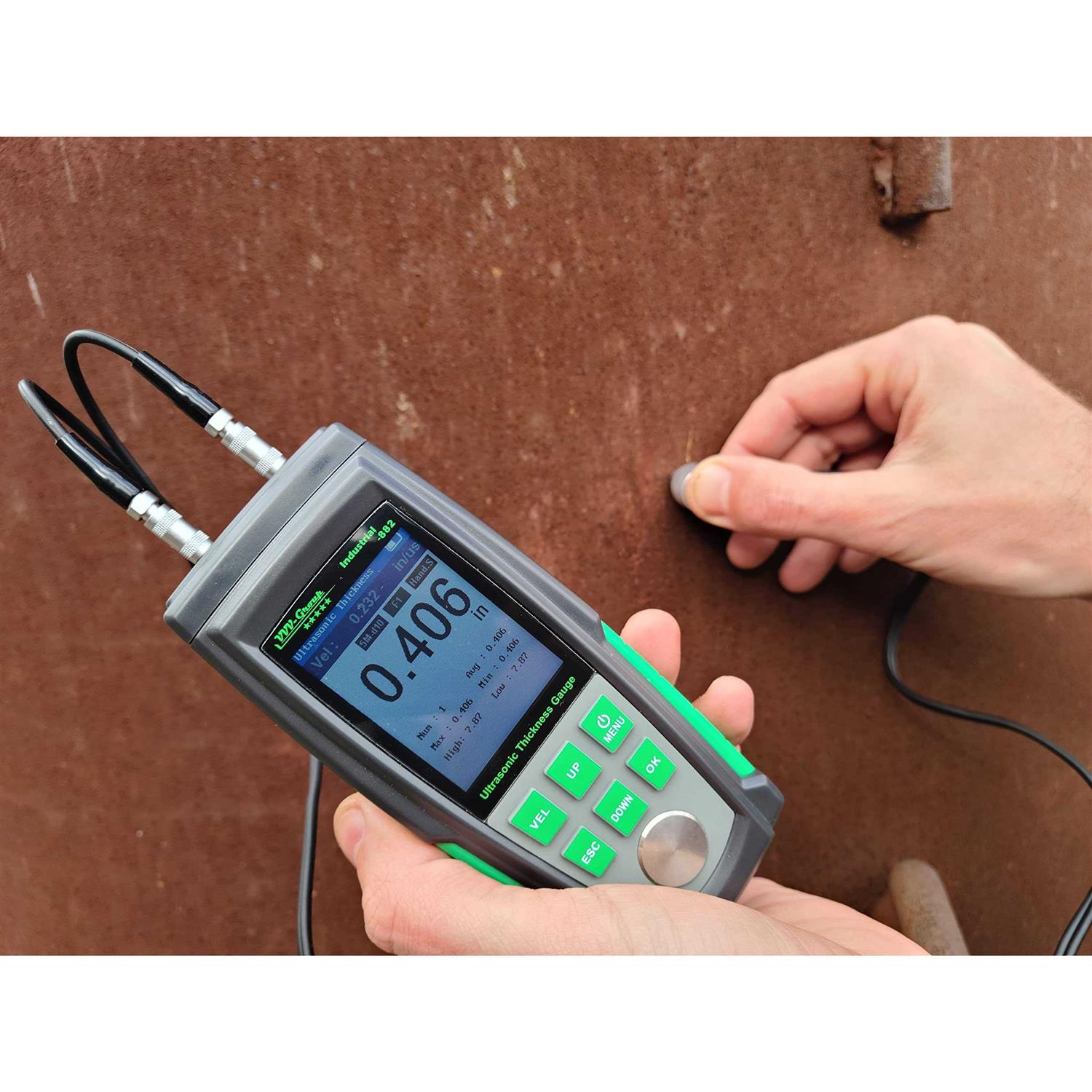 VVV-Group Ultrasonic Thickness Gauge Industrial-882 / Steel Metals Plastic Glass PVC - Cheap Fitting