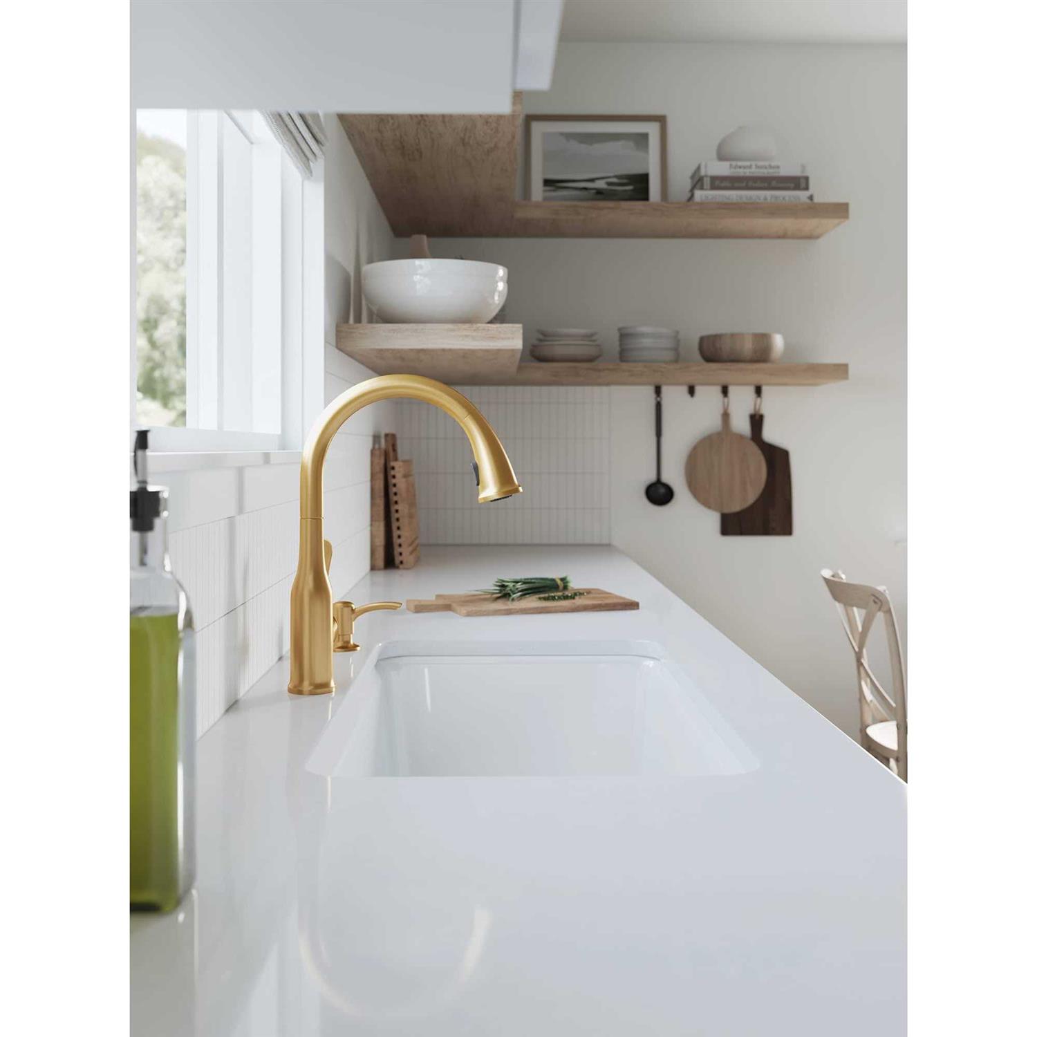Kohler Motif Pull-Down Kitchen Faucet with Soap/lotion dispenser - Cheap Fitting
