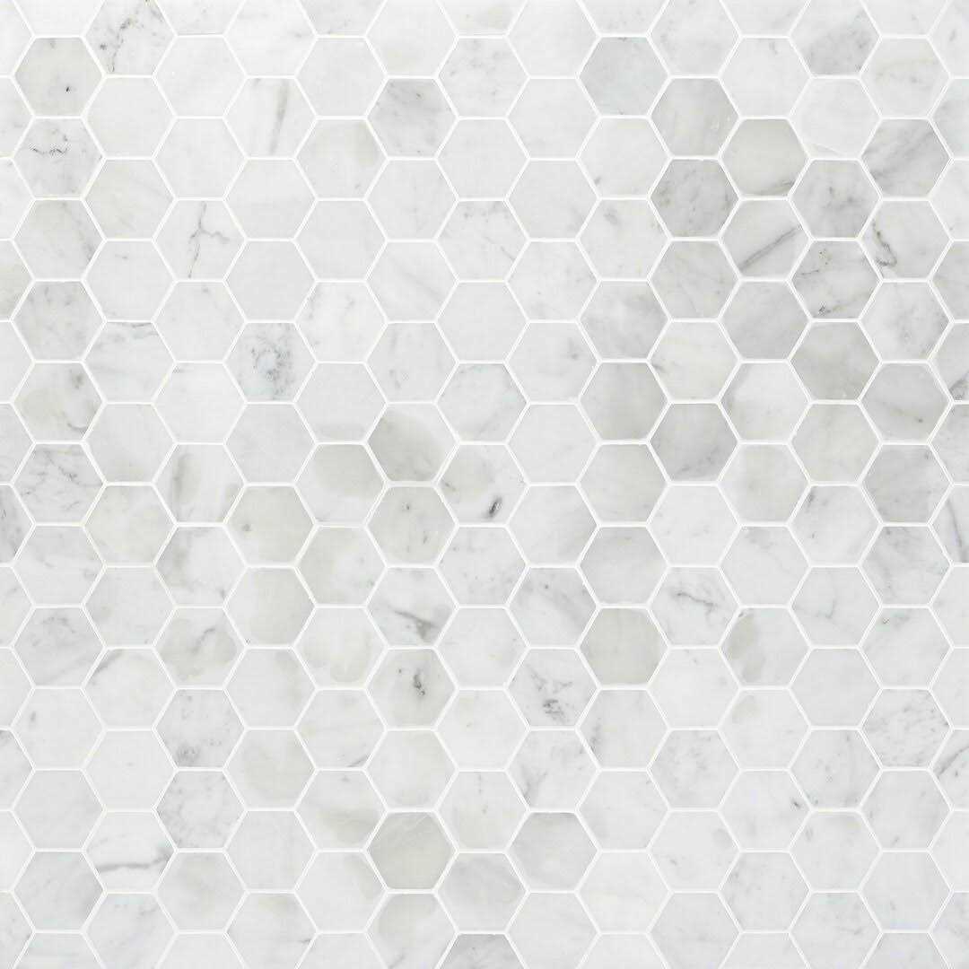 2 x 2 Marble Honeycomb Mosaic Wall & Floor Tile Ivy Hill Tile - Cheap Fitting