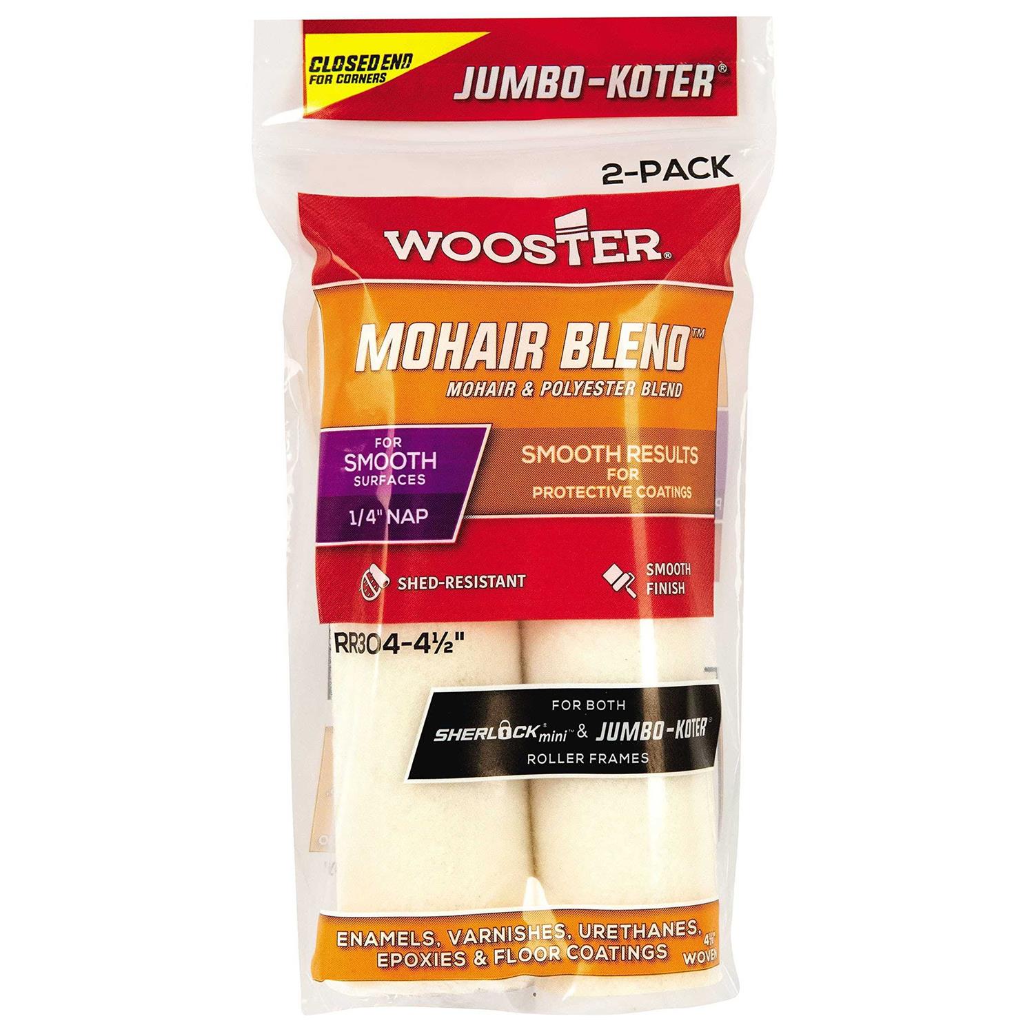 Wooster Jumbo-Koter Rr304-4-1/2 Mohair Blend Roller Cover - Cheap Fitting