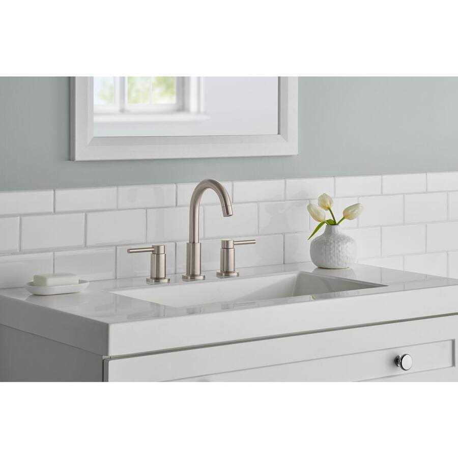 Glacier Bay Dorind 8 in. Widespread Double-Handle High-Arc Bathroom Faucet - Cheap Fitting