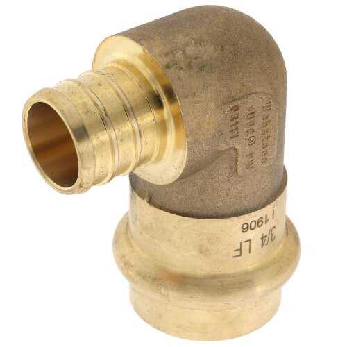 Webstone PEX Crimp x Copper Press Brass 90° Elbow - Cheap Fitting