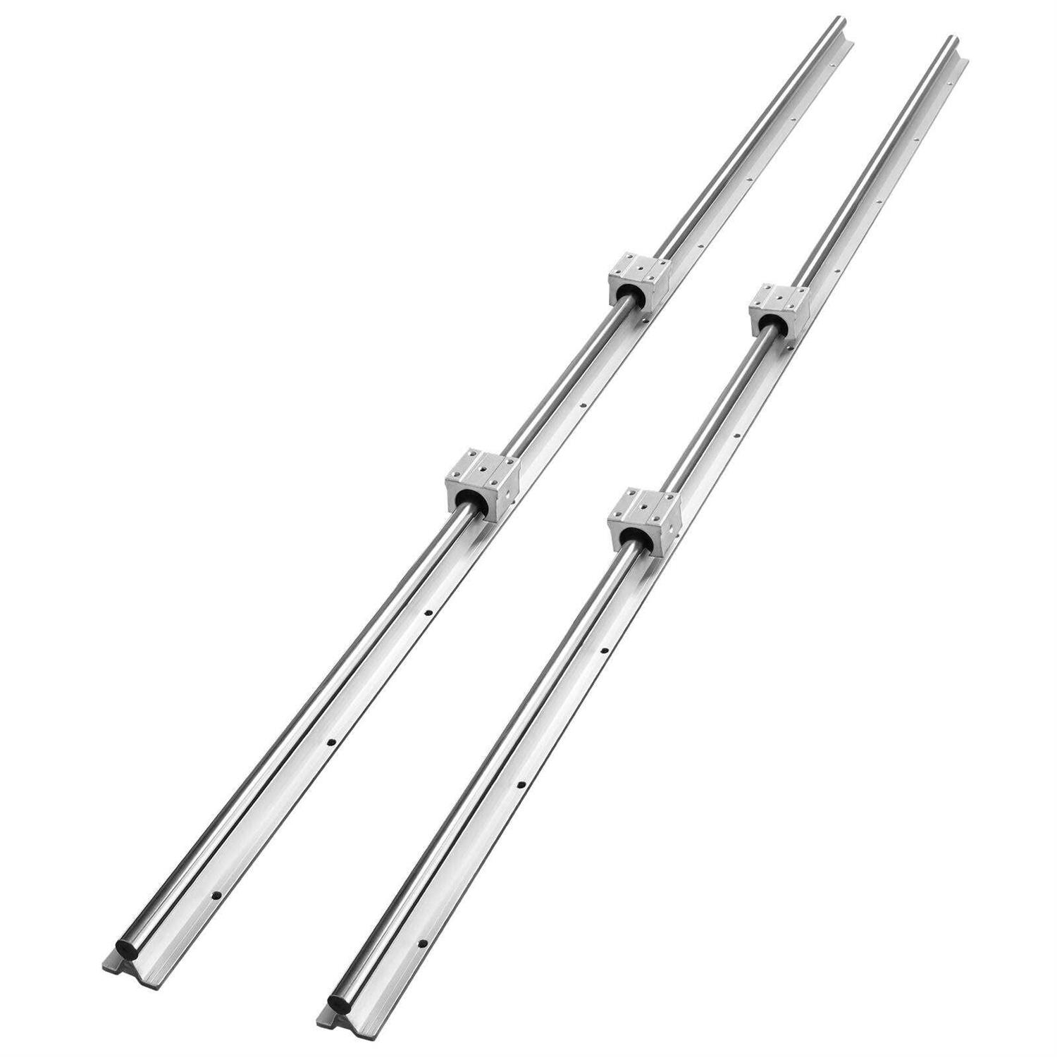 VEVOR Linear Guide Rail Set SBR20 1200-2200mm 2×47.2in Guide Rails&4 Slide Blocks for Automated Machines CNC Router Machines - Cheap Fitting