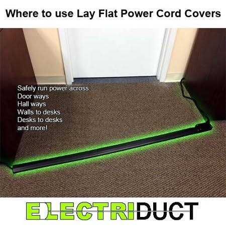 Electriduct Lay Flat Electrical Power Extension Cord Duplex Receptacle Cable Protector - Cheap Fitting