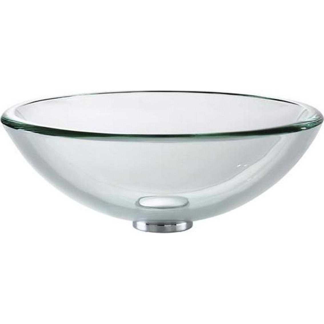 Kraus GV-101-19mm-CH Clear 19mm Thick Glass Vessel Bathroom Sink - Cheap Fitting
